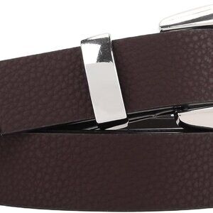 Leather Women's Belt Casual Formal Silver Buckle Adjustable Stylish